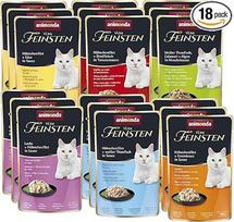 animonda Vom Feinsten Adult Cat Food, drėgnas maistas suaugusioms katėms, šviežiame maišelyje, Fillet Creations, 18 x 50 g