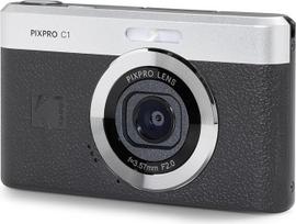 KODAK Pixpro C1 - itin kompaktiškas 13 MP BSI CMOS skaitmeninis fotoaparatas, 4 kartus priartinantis vaizdą, 2,8 colių LCD ekranas, LED blykstė, įmontuotas akumuliatorius - juodas