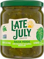Late July Snacks Salsa Verde su skrudintais pomidorais, vidutinė, 440 ml stiklainis