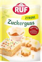 RUF Citrinų glajus, greitai paruošiamas glajus tortams ir pyragams, gaivaus citrinų skonio, 1 x 150 g