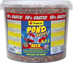 Tvenkinio granulių mišinys 3,3 l / 462 g - maistas koi ir auksinėms žuvelėms - tropinis granulių maistas dekoratyvinėms sodo tvenkinio žuvims, skatinantis spalvą ir turintis mažiau fosforo