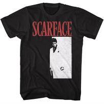 Scarface Tony Montana Vyriški marškinėliai Filmo plakatas Pacino Vintažiniai Juodi Gangsteris M