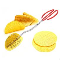 Tako dėklo žnyplės Virtuvės įrankis Įrenginys Kepimui Tvirtas Maisto gaminimo presas Nerūdijančio plieno Draugams yellow
