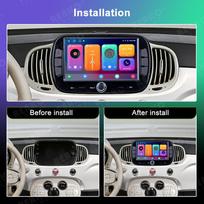 REAKOSOUND Android Automobilinis monitorius skirtas FIAT 500 2016 2017 2018 2019 Ekranas Belaidis carplay automatinis stereofoninis galvos blokas navigacija GPS 2+64