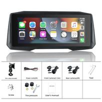 6.86 Colių Motociklo Nešiojamas Belaidis CarPlay Android Auto Jutiklinis ekranas GPS Navigacija Siri Balsu Dvigubas Bluetooth Vandeniui atsparus screen