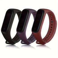 TPU apyrankės Xiaomi Mi Band 4,  Juoda+tamsiai violetinė+bordo