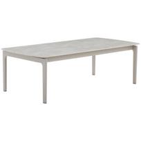 AMATIO metalinis lauko stalas su keramikiniu stalviršiumi, 38 x 120 x 60 cm