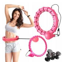 Lankas su svarmenimis Hula Hoop, 140 cm, rožinis