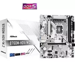 Pagrindinė plokštė ASROCK B760M-HDV/M.2, LGA1700, Micro-ATX, DDR5