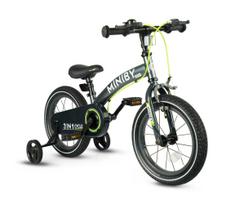 QPlay - Vaikiškas dviratis 14" MINIBY 3 viename pilkas