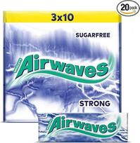 "Airwaves Strong & Sugar Free" kramtomoji guma "Fresh Breath Menthol Fresh" 30 pakuočių x 10 dražė