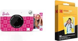 "Barbie" x "Kodak Printomatic" spalvoto momentinio spausdinimo skaitmeninis fotoaparatas + KODAK 2 "x3" Premium fotopopierius (50 lapų)