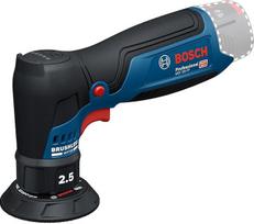"Bosch Professional" GEX 12V-32 12V sistemos akumuliatorinis šlifuoklis su atsitiktine orbitine šlifavimo sistema (įskaitant pritvirtintą 77 mm velcro šlifavimo diską, raktą)