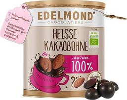"Edelmond" 100 % kakavos pupelės ekologiškam karštam geriamajam šokoladui be cukraus, be miltelių. Susmulkinta šviežia kakava 250 g
