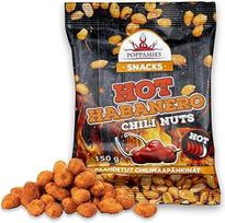 "Poppamies Hot Habanero Chili Nuts" - aštrūs žemės riešutai - puikus pasirinkimas kramtyti - be glitimo, be laktozės, veganiški - aštrūs - 150g