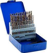"Rennie Tool Company" - 1-6 mm HSS kobalto grąžtų rinkinys, 51 dalių rinkinys 0,1 mm žingsniais