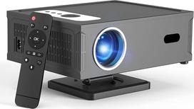 "Teuyau" mini projektorius "Full HD 1080P" palaiko 4K, išmanusis projektorius su "WiFi 6 BT 5.0" ir 360° nuimamu stovu, mini projektorius su automatiniu horizontaliu trapecijos koregavimu ir nuotoliniu fokusavimu