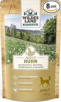 "Wildes Land" drėgnas maistas šunims su laukinėmis žolelėmis ir erškėtuogių aliejumi, be glitimo, su papildoma mėsa, geriausiai priimamas ir suderinamas