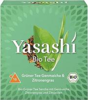 "Yasashi" arbata | Žalioji arbata Genmaicha ir citrinžolė | 16 piramidinių maišelių | Be glitimo | Be laktozės | Vegan