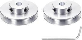 1 x vieno griovelio skriemulys 8 mm fiksuotas skylė 50 mm OD aliuminio lydinio mechaninis skriemulys su šešiakampiu raktu 6 mm PU apvalaus diržo