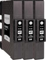 3 spausdintuvų kasetės, suderinamos su Ricoh GC-41 BK Black, skirtos Aficio SG2100n SG3100Series SG3100snw SG3110dn SG3110dnw SG3110n SG3110 Series SG3110 sfnw SG3120Bsf