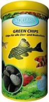 AQUARIS Green Chips Akvariumo žuvų maistas šamams 125g 250ml Žuvų maistas šamams ir dugninėms žuvims Lengvai įsisavinamas ir nedrumsto vandens. Visavertis maistas sveikam vystymuisi