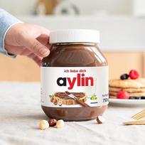 Asmeninis "Nutella" indelis su dovanų dėžute - svarbiausia pusryčių stalo dovana vyrams ir moterims (750 g, asmeninė etiketė)