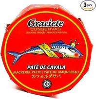 Conservas Graciete Gourmet Mackerel Paté/Sardine Paste - 3 pakuotės (3 x 85 g)