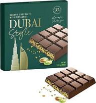 Dubajaus stiliaus šokoladas (XL) su pistacijomis ir Kunafeh Angel Hair Kadaif - pagal skanų receptą! "Viral TikTok Hype" šokoladas - itin greitas pristatymas (100 g, pieniškas šokoladas)