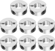 Dvigubo padalijimo koto apykaklė 12 mm skylė Dviejų dalių spaustuko apykaklė 30 mm OD 10 mm storio aliuminio lydinio varžtas Split Ring 8 vnt.