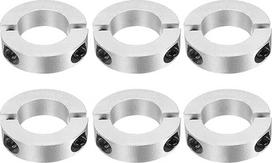 Dvigubo padalijimo koto apykaklė 35 mm skylė Dviejų dalių spaustuko apykaklė 60 mm OD 15 mm storio aliuminio lydinio varžtas Split Ring Pack of 6