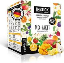 INSTICK greitasis gėrimas be cukraus (46 lazdelių mišinio pakuotė) - 1 pakuotė 46 x 1,5-2,5 l - veganiškų gėrimų milteliai, mažai kalorijų ir vitamino C - greitieji milteliai