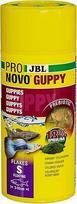 JBL PRONOVO GUPPY FLAKES Pagrindinis maistas 3-10 cm dydžio gupijoms ir gyvakakliams, žuvų maistas dribsniai, S dydis, 250 ml