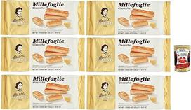 Matilde Vicenzi Millefoglie Classiche Itališkos sluoksniuotos tešlos lazdelės, švelnios, lengvos ir traškios, neatsparaus sviestinio skonio 6 x 125 g sausainių + itališka gurmaniška polpa 400 g