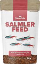 NatureHolic SalmlerFeed Soft Granules, žuvų maistas akvariumui, aukštos kokybės pagrindinis maistas salmarams ir dekoratyvinėms žuvims, stiprinantis žuvų apsaugą ir spalvos intensyvumą, idealiai tinka salmarams ir kt. 30 g
