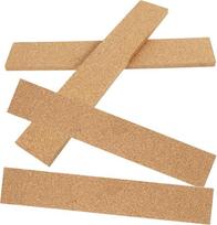NUOBESTY Pack of 4 Self-Adhesive Cork Strips Standint Cork Board for the Desk Pin Board with Stand Pin Board Strips Thick Cork Panels Felt Pin Board List Plank