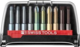 PB Swiss Tools BitCase su 10 ilgų kryžminių "Torx" antgalių | PB E6.702 BC | 100 % Šveicarijos gamybos | Antgalių rinkinys su dirželiu ir spaustuku, skirtas standartinėms reikmėms pramonėje ir amatuose