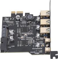 PCIe į USB 3.2 Gen 2 kortelė 20Gbps 5 prievadų (3 USB A tipo 2 USB C tipo) išplėtimo kortelė "Windows 7/8/10/11", skirta "Linux", skirta "OS X" kompiuteriui