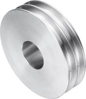 QUARKZMAN V tipo skriemulys 25 mm skylė 80 mm išorinis skersmuo dvigubas griovelis aliuminio lydinys variklio velenui gręžti 6 mm (1/4 colio) PU liejimo juosta