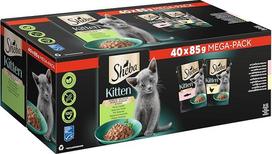 SHEBA® Portionsbeutel Multipack Mega-Pack Kitten in Sauce Feine Vielfalt mit Lachs, mit Huhn MSC 40 x 85g