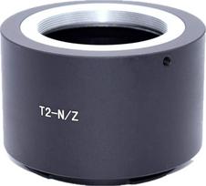 T2-Niko Z objektyvo adapterio žiedas, T-Mount T2 sriegio objektyvas, suderinamas su "Nikon Z 7" ir "Nikon Z 6" beveidrodžiais viso kadro fotoaparatais, T2 ir Niko Z objektyvo adapteris