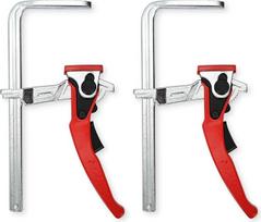 tonchean svirtinis spaustukas Rail Saw Rail Clamp Ratchet Table Clamp Metaliniai svirtiniai spaustukai medžio apdirbimui, F baro spaustukas 160 mm talpos ir 60 mm gerklės gylio darbalaukio "pasidaryk pats" projektui
