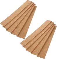 VILLCASE Pack of 10 Frameless Cork Memo Board Strips for Walls, Self-Adhesive Cork Strips for Office, Natural Cork Bulletin Bar Strips for Photos and Memos, Office Supplies