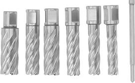 Žiedų frezų rinkinys, 7 dalių, 3 griovelių magnetinių grąžtų rinkinys ir karbido plieno šerdies grąžtų rinkinys metalui, magnetiniai grąžtai su plastikine magnetinio grąžto dėžute, lengva