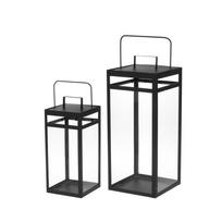 Žibintai 2 vnt metaliniai 15x15x36/20x20x50 cm 4Living 628147