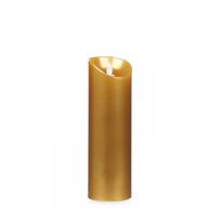 Žvakė LED D8xH25 cm aukso spalvos (veikia su 3xAAA baterijomis) Giftdecor 65420