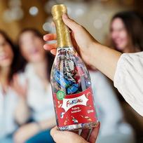 "Celebrations" personalizuotas šokolado buteliukas - personalizuotas pieno šokolado dovanų buteliukas, puiki dovana moterims, dovana vyrams 312 gramų