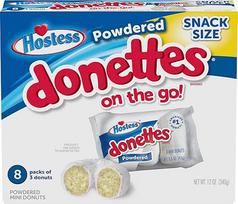 "Hostess Donettes" mini keksiukai, milteliai, 1 vnt. (6 vnt. pakuotė)