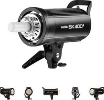 GODOX SK400II 400Ws studijinė blykstė-stroboskopas su "Bowens" laikikliu ir lempos galvute, 150W modeliavimo lempa studijai, fotografavimui, vietovei ir portretinėms nuotraukoms