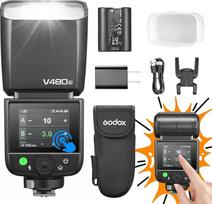 Godox V480N V480-N fotoaparato blykstė Speedlite 7,2 V/2200 mAh TTL GN50 650 pilno galingumo blykstė, skirta Nikon fotoaparatams